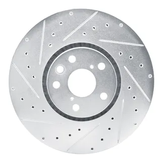 R1 Concepts EDZ-31184D Brake Rotor Drilled & Slotted Silver